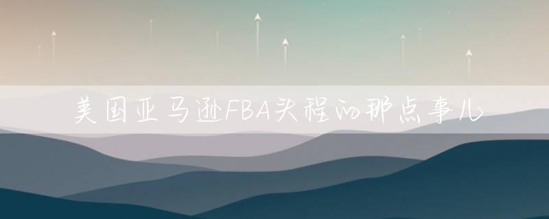 美国亚马逊FBA头程的那点事儿